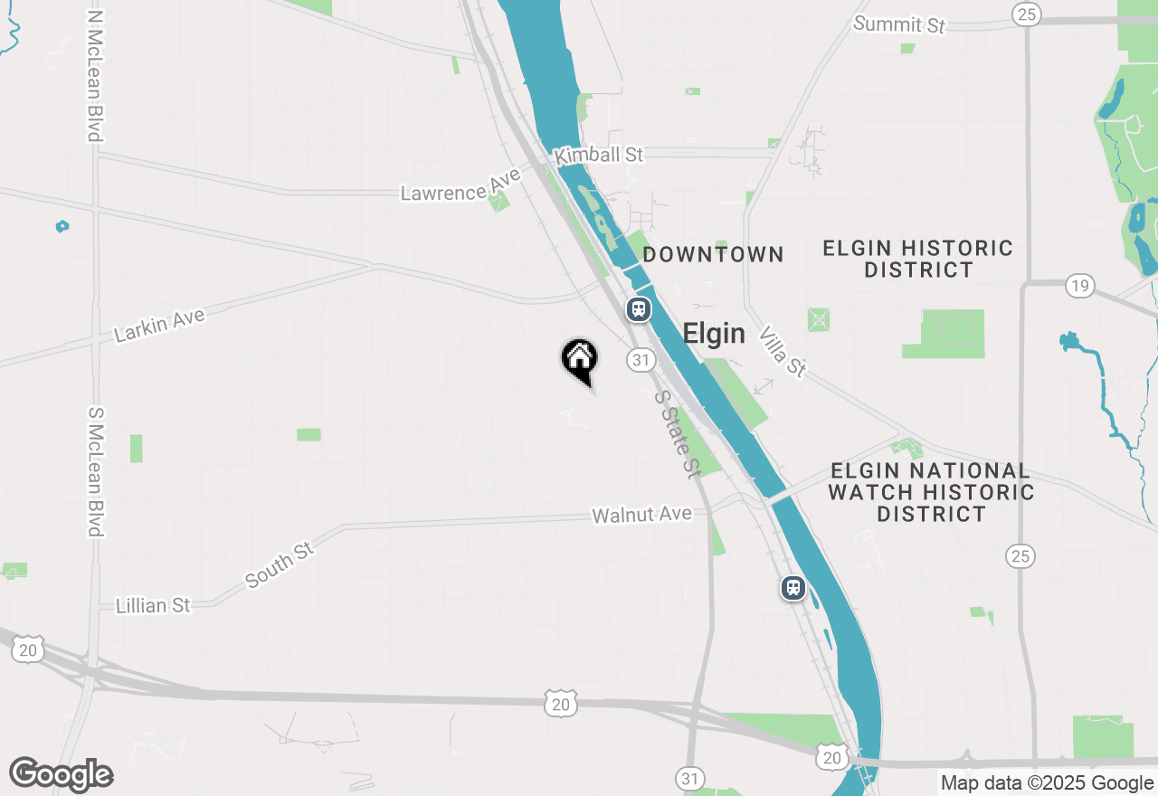 Map of 422 Locust Street, Elgin, IL 60123