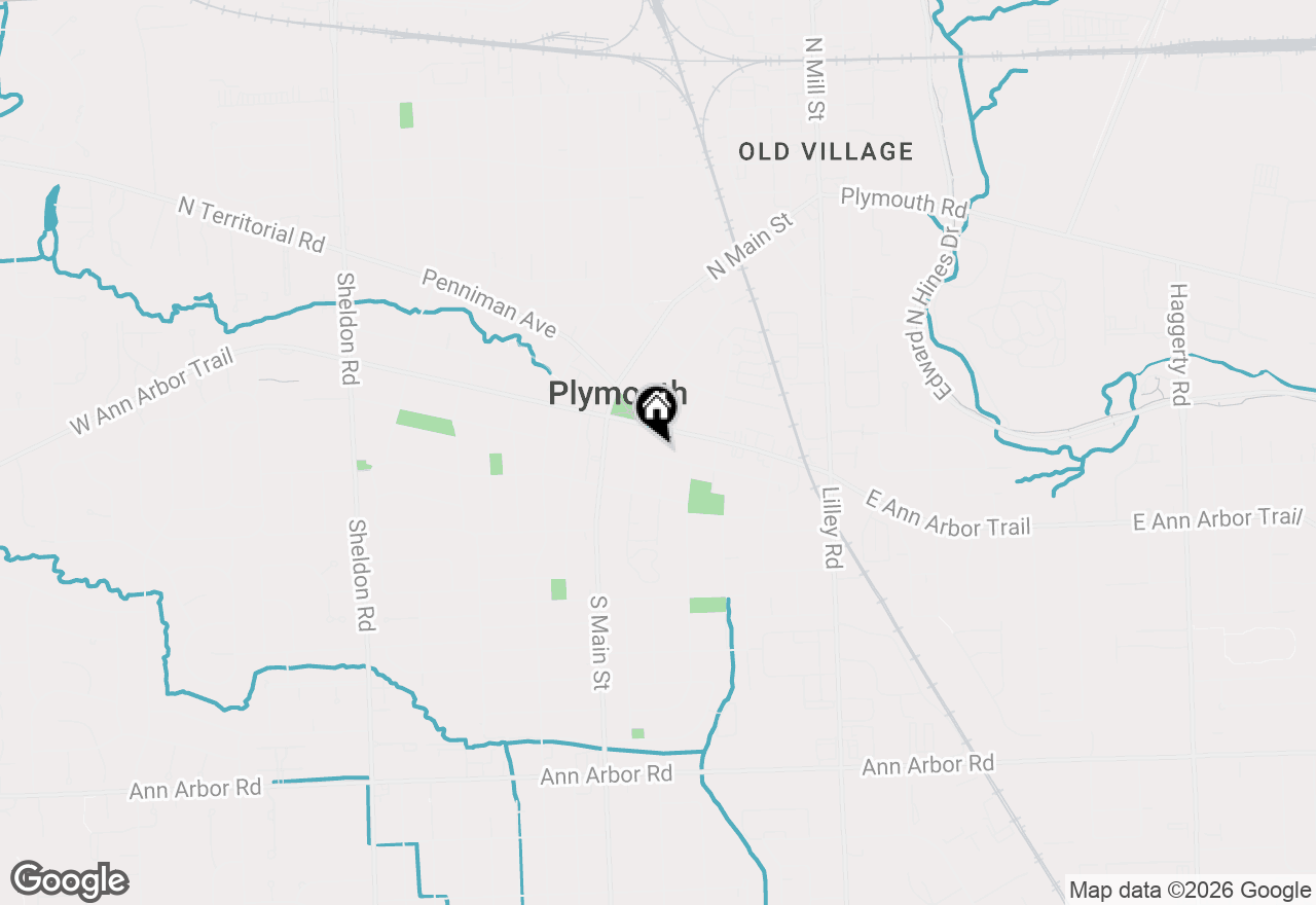 Map of 628 Maple Street, Plymouth, MI 48170