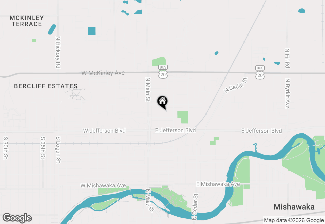 Map of 217 E Edgar Avenue, Mishawaka, IN 46545