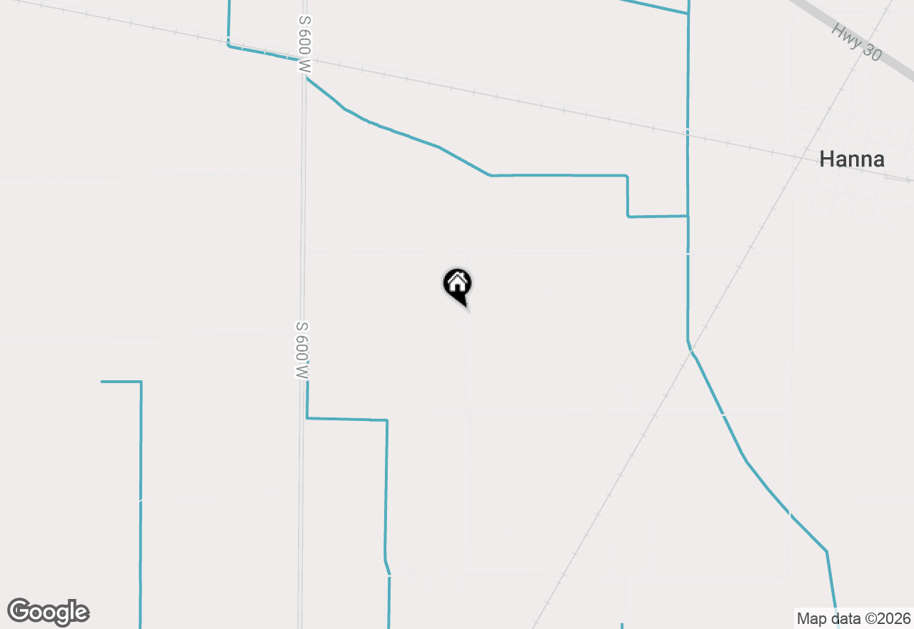 Map of 13956 S 550 W, Hanna, IN 46340