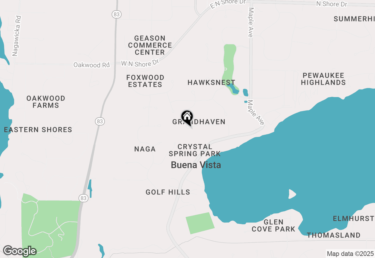 Map of N27W30401 Grand Haven Dr, Pewaukee, WI 53072