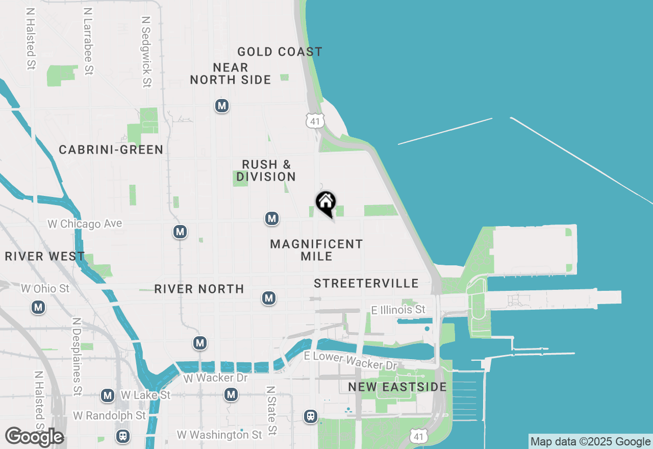 Map of 161 E Chicago Avenue #40G, Chicago, IL 60611
