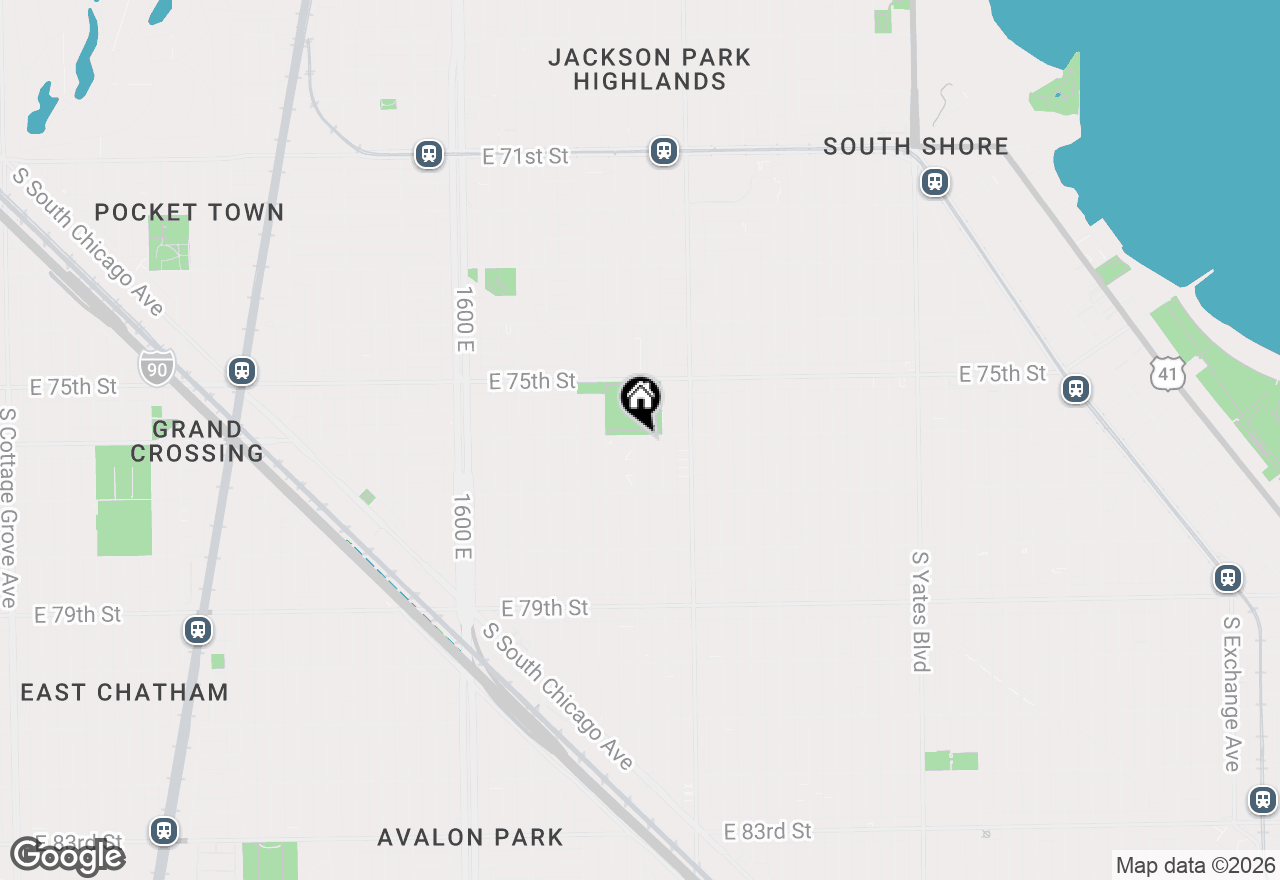 Map of 7601 S Bennett Avenue, Chicago, IL 60649