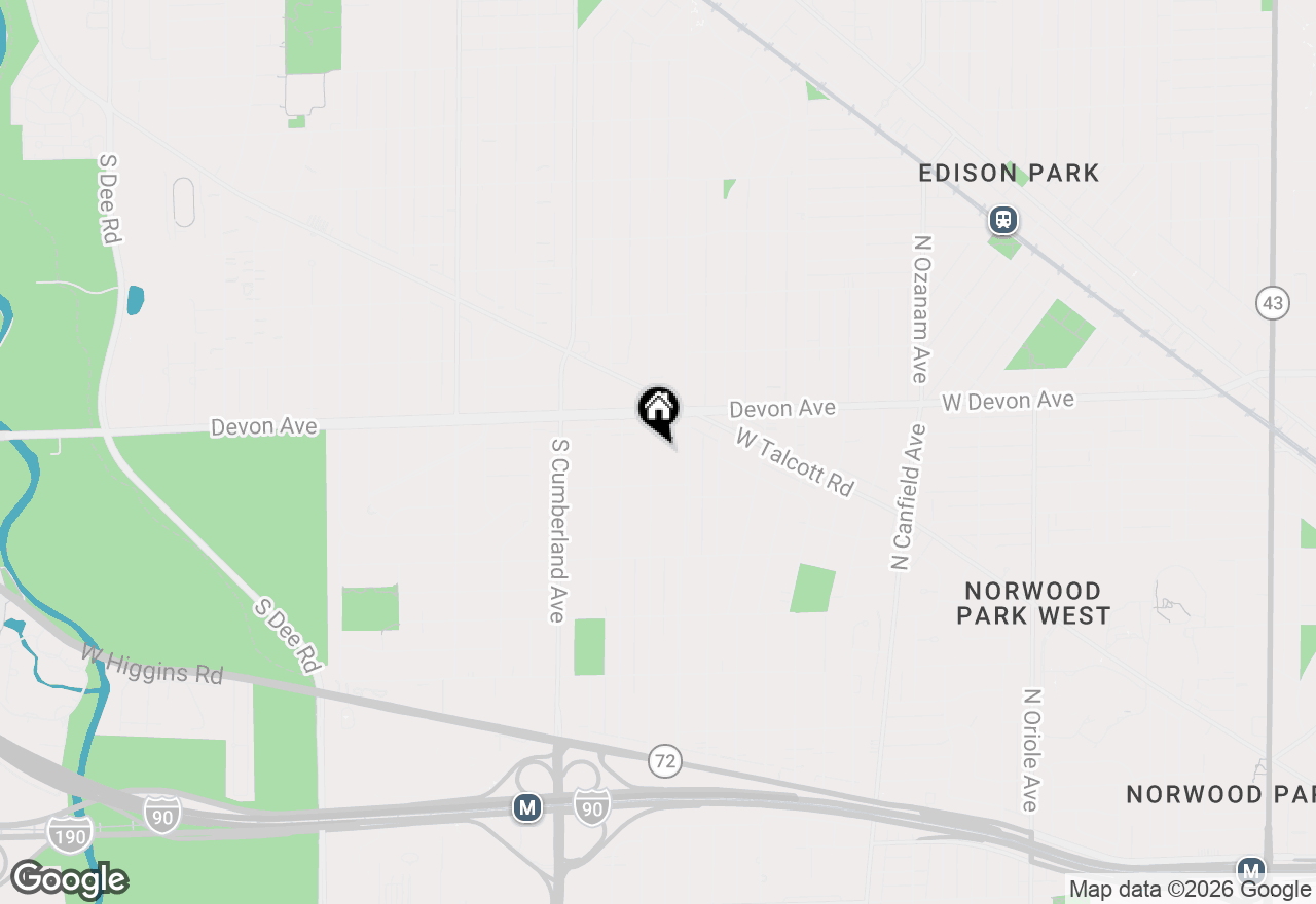 Map of 1233 S Prospect Avenue, Park Ridge, IL 60068