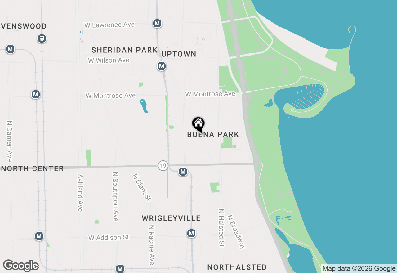 Map of 901 W Gordon Terrace #2, Chicago, IL 60613