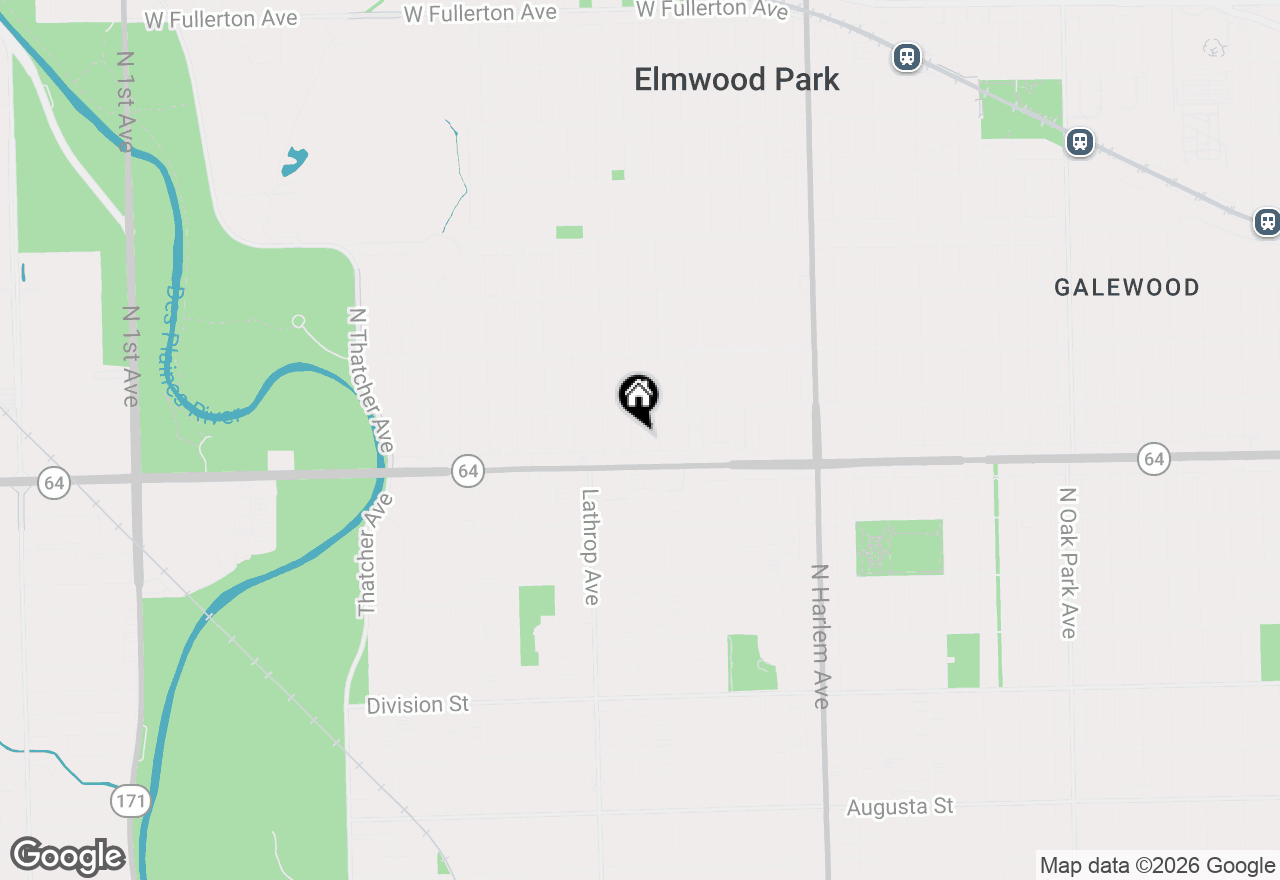 Map of 1622 N 75th Avenue, Elmwood Park, IL 60707