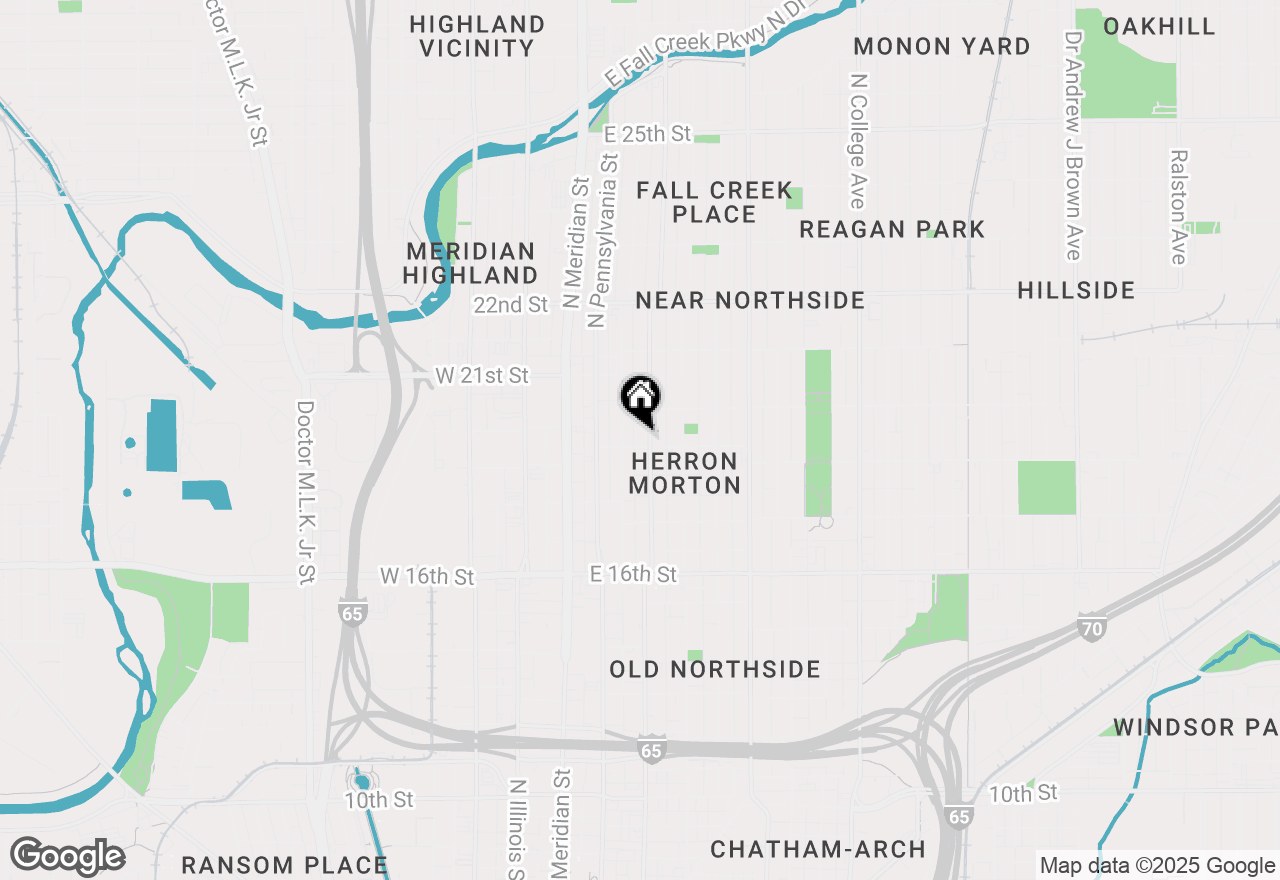 Map of 140 E 19th Street #2, Indianapolis, IN 46202