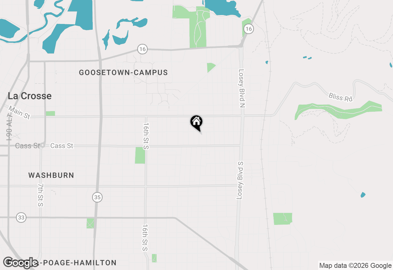 Map of 208 21st St S, La Crosse, WI 54601