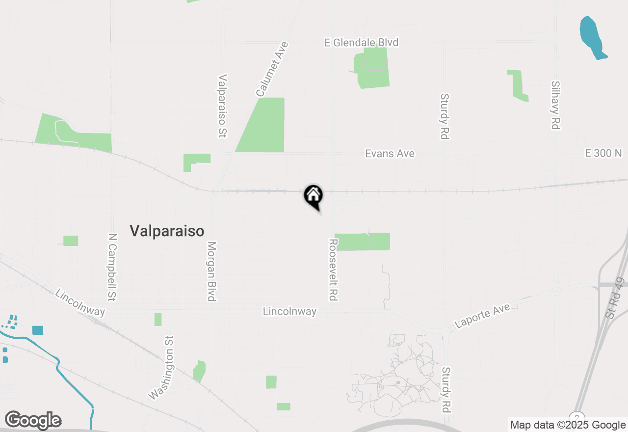 Map of 828 Elm Street, Valparaiso, IN 46383