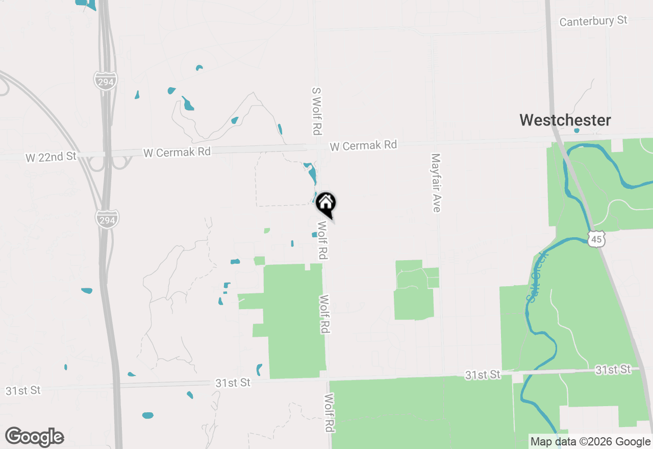 Map of 2418 W Martindale Drive, Westchester, IL 60154