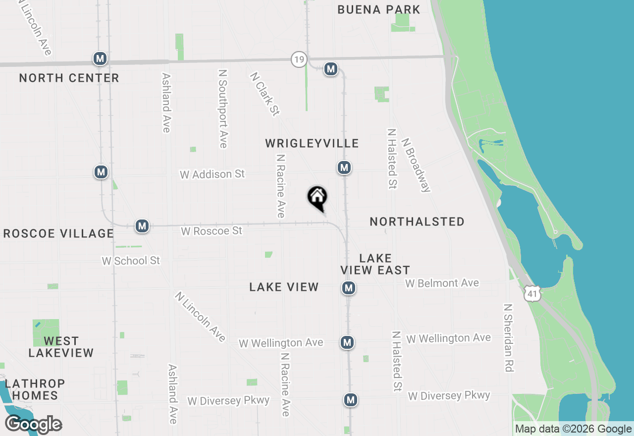 Map of 1043 W Newport Avenue #1W, Chicago, IL 60657