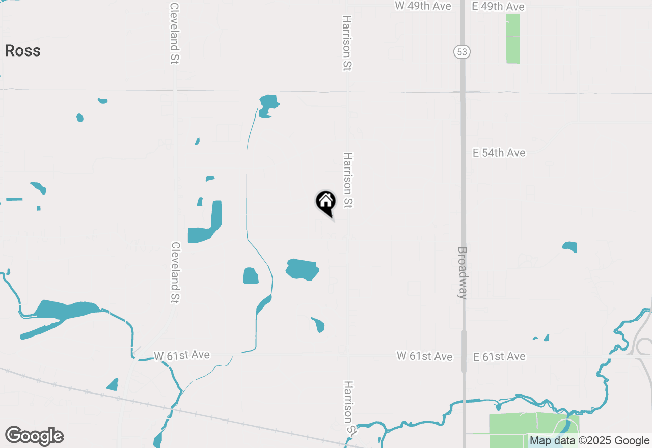 Map of 921 W 56th Place, Merrillville, IN 46410