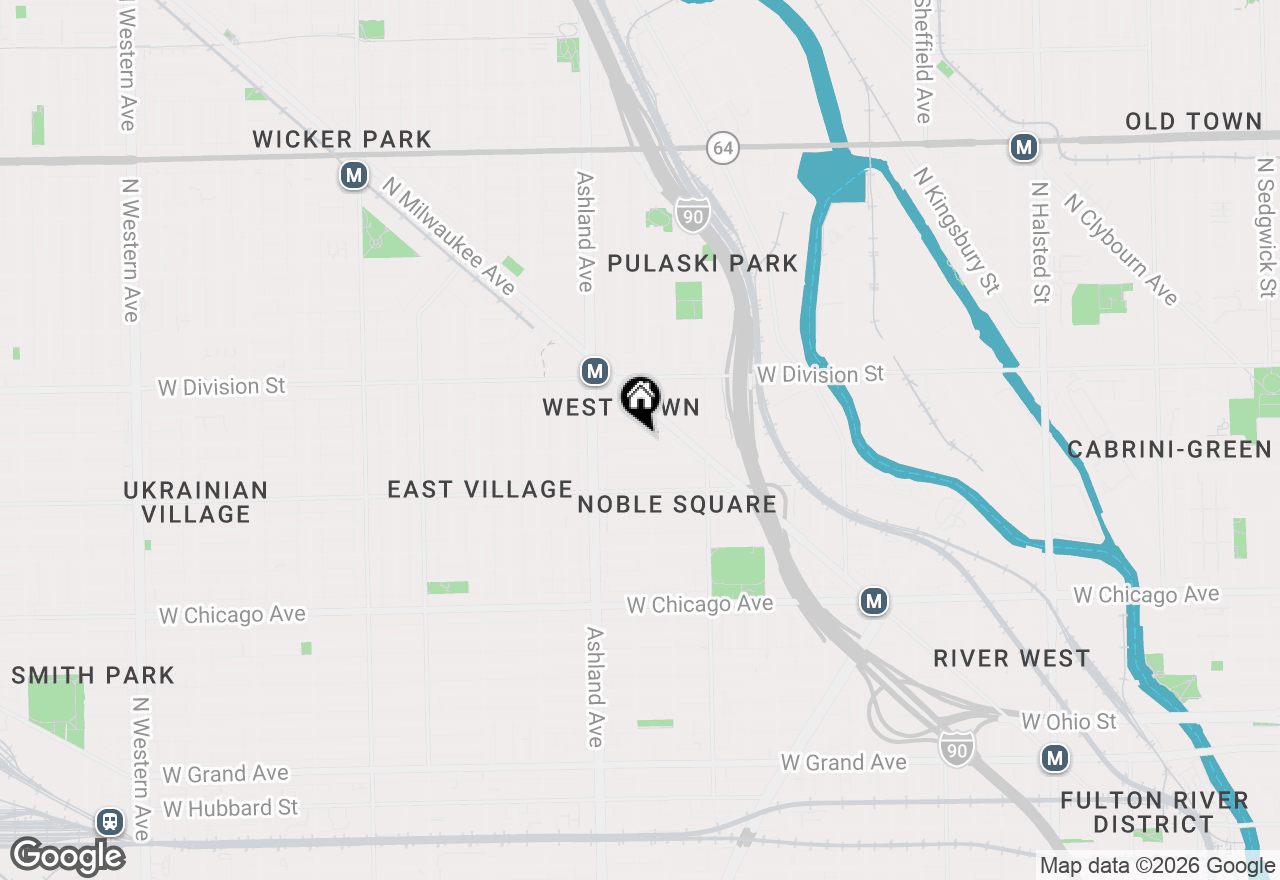 Map of 1509 W Thomas Street #2R, Chicago, IL 60642