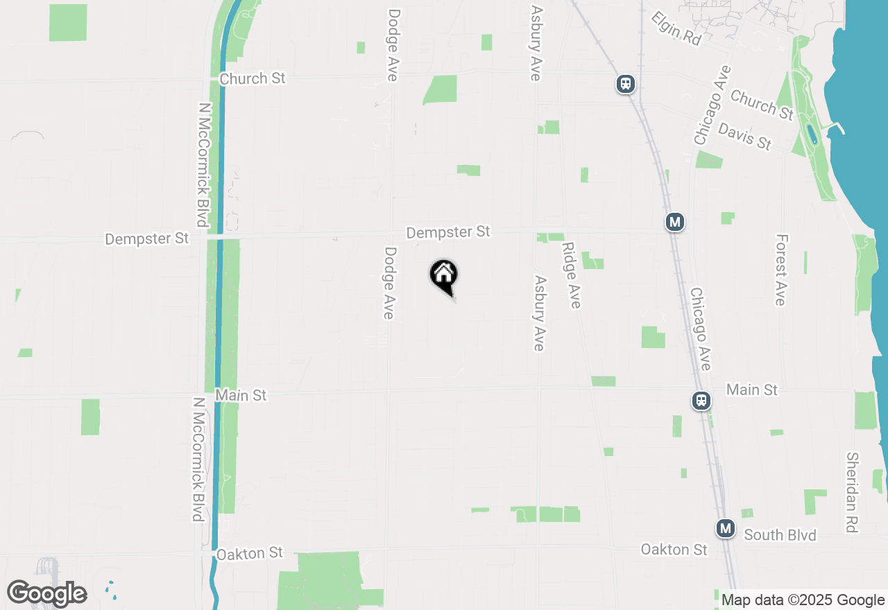 Map of 1111 Dewey Avenue #2, Evanston, IL 60202