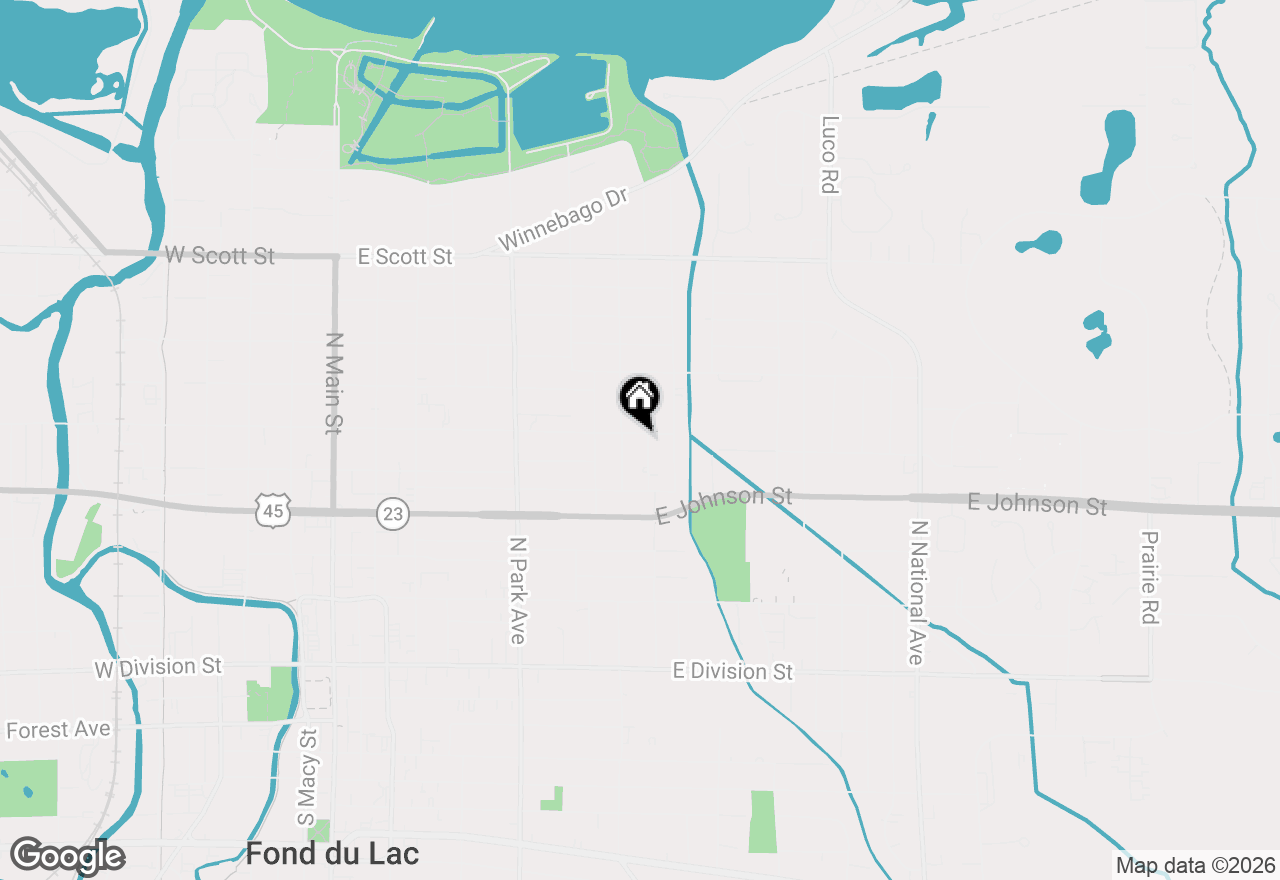 Map of 256 Cottage Ave, Fond Du Lac, WI 54935