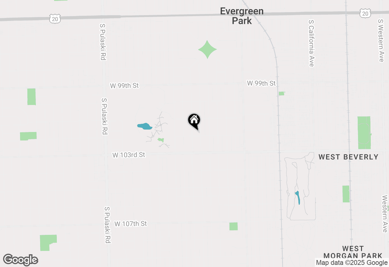 Map of 10151 S Saint Louis Avenue, Evergreen Park, IL 60805