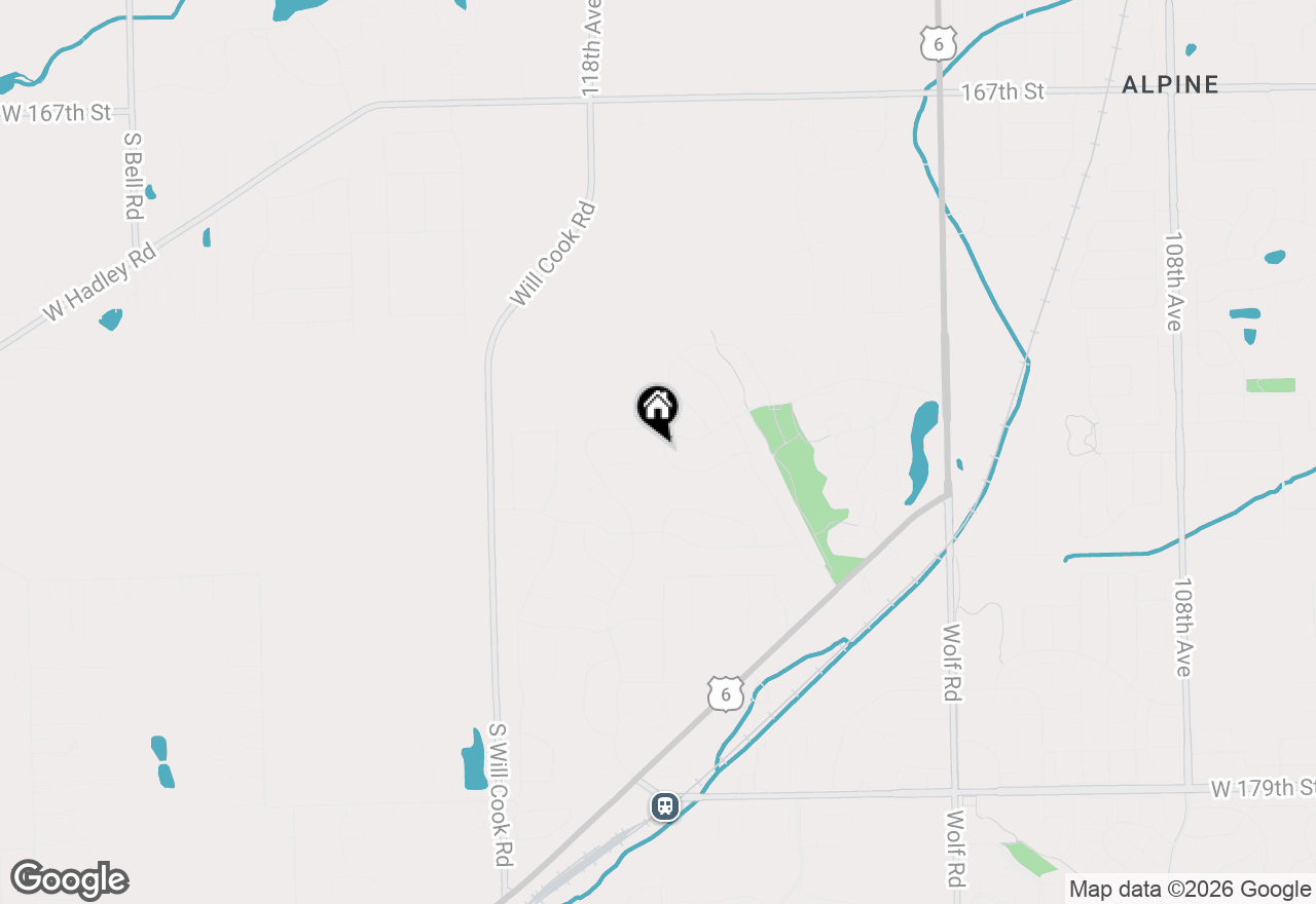 Map of 11687 Valley Brook Drive, Orland Park, IL 60467