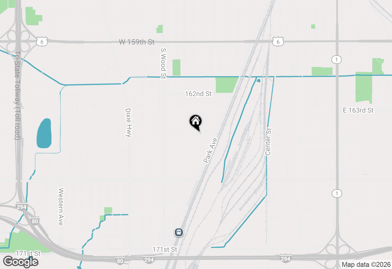 Map of 16424 Ashland Avenue, Markham, IL 60428