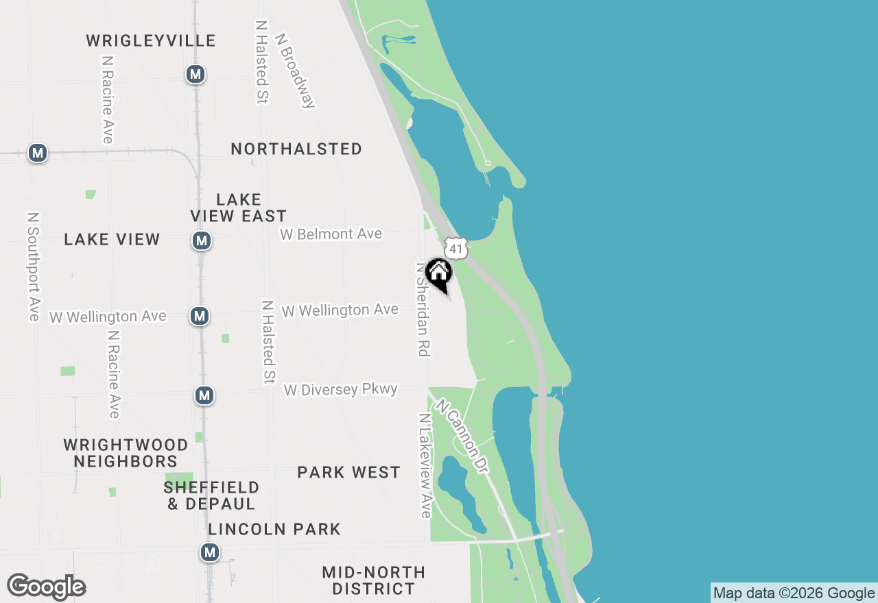Map of 336 W Wellington Street #703, Chicago, IL 60657