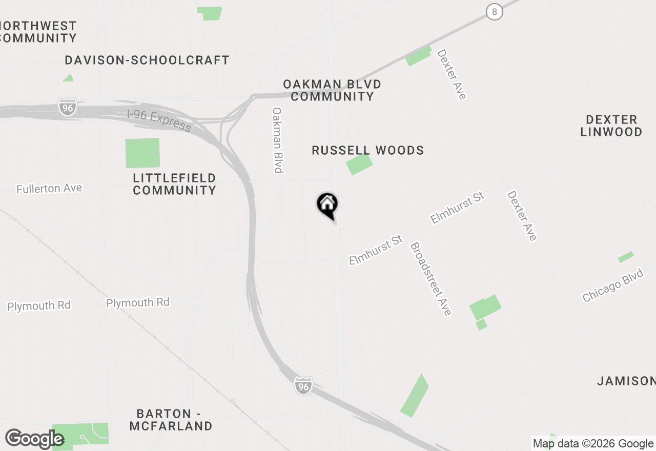 Map of 12148 Stoepel Street, Detroit, MI 48204