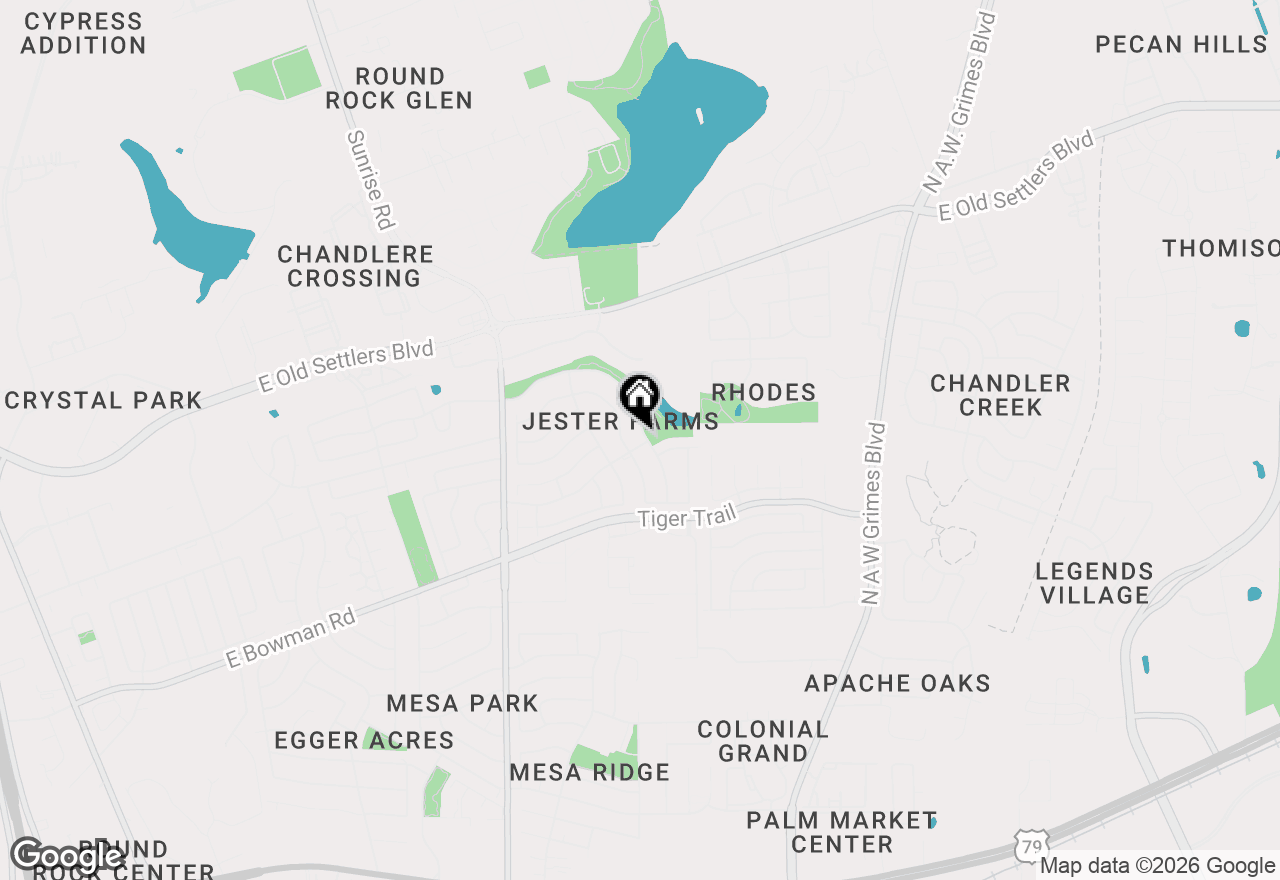 Map of 2666 Bradley Ln, Round Rock, TX 78664