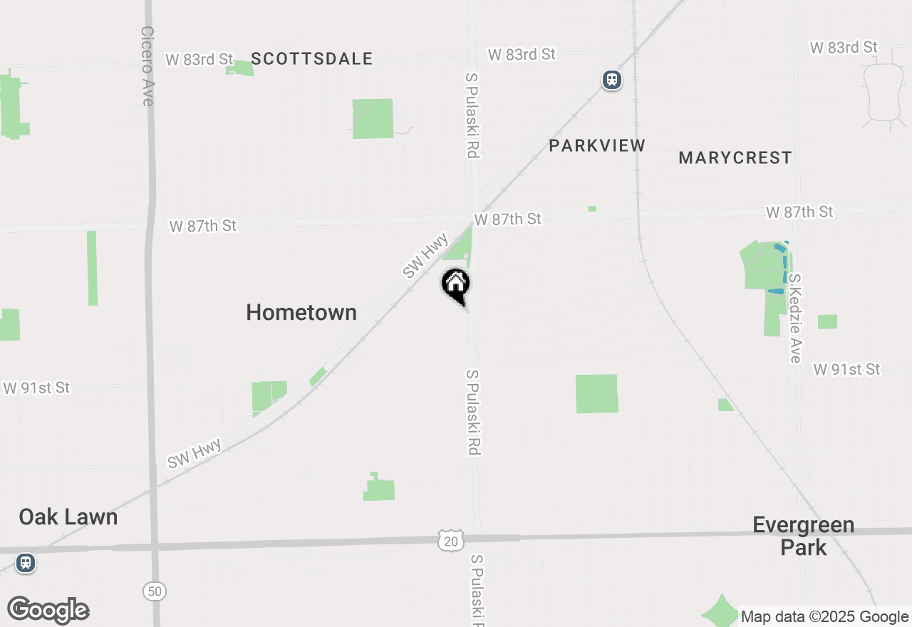 Map of 8907 S Komensky Avenue, Hometown, IL 60456