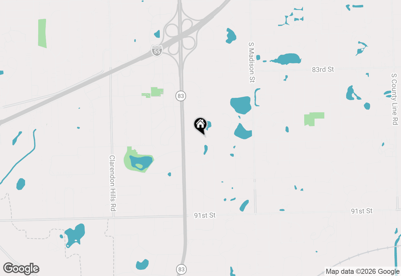 Map of 8625 Meadowbrook Drive, Burr Ridge, IL 60527