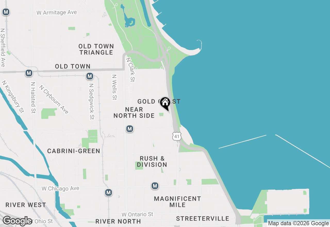 Map of 65 E Goethe Street #4E, Chicago, IL 60610