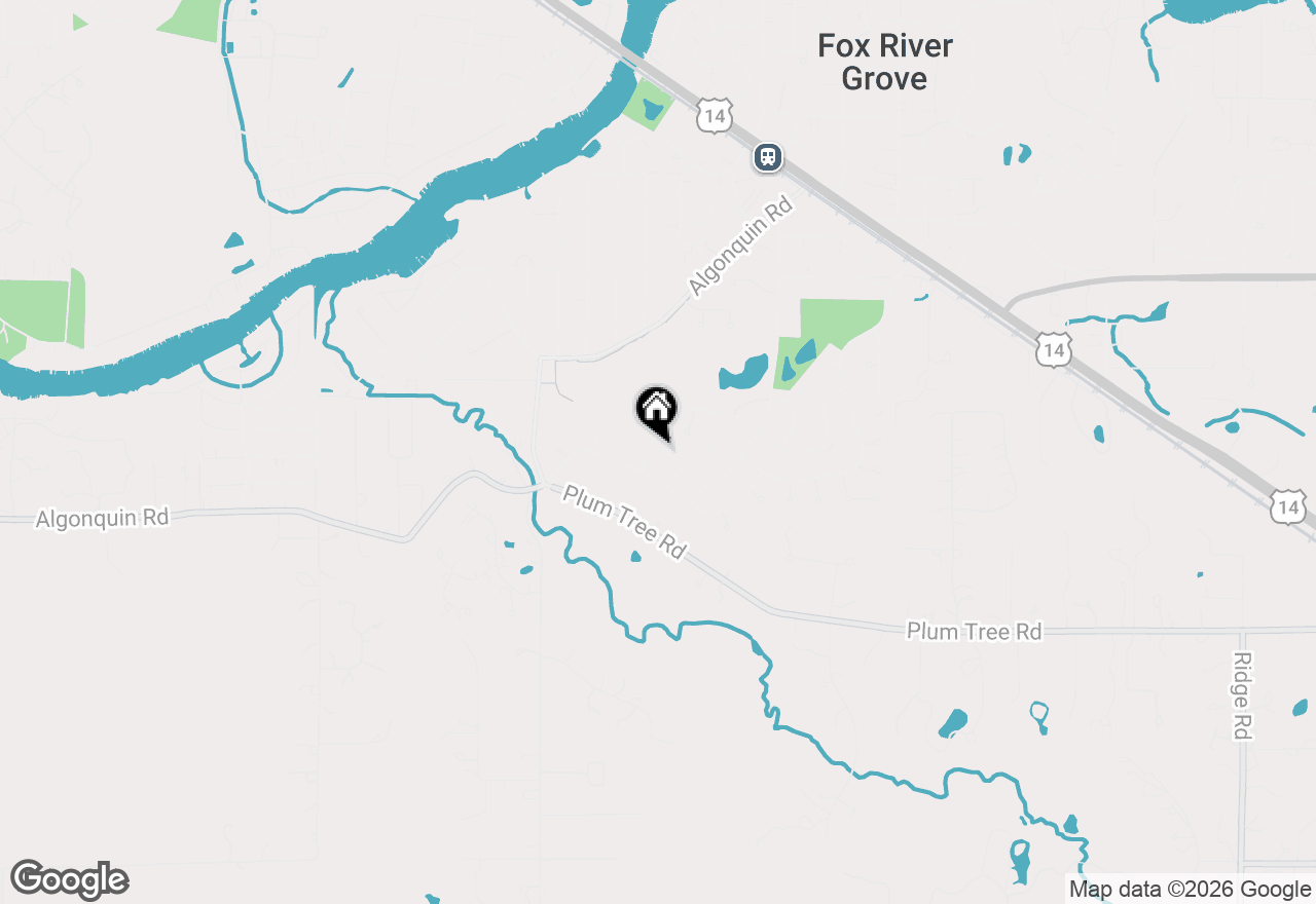 Map of 606 Thackeray Lane, Fox River Grove, IL 60021