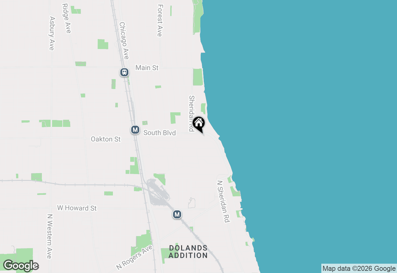 Map of 500 Sheridan Road #GE, Evanston, IL 60202