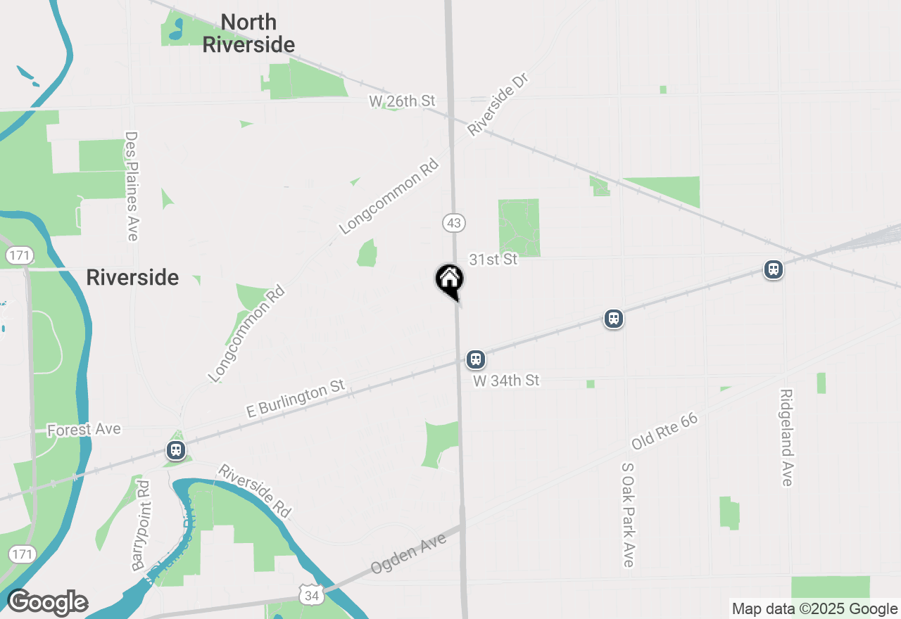 Map of 437 Addison Road, Riverside, IL 60546