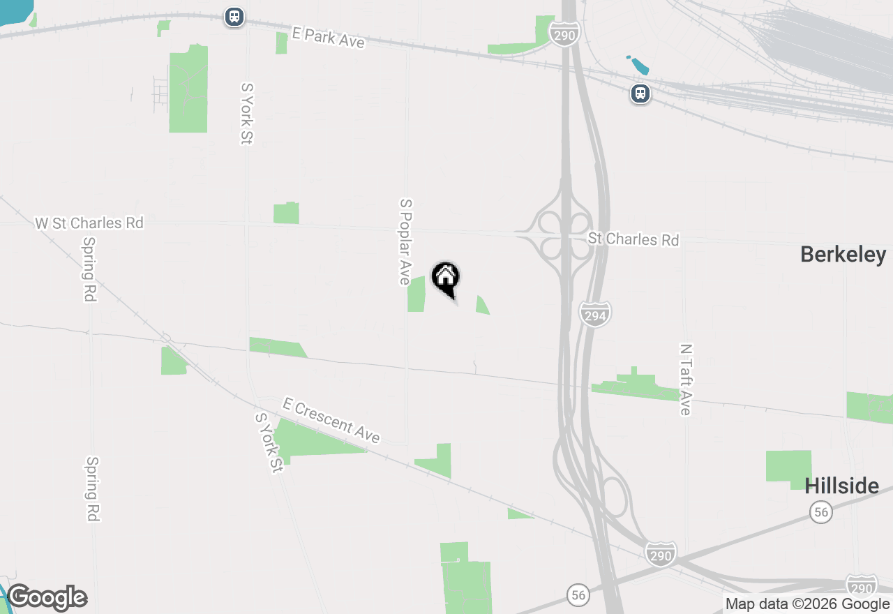 Map of 349 E Ridge Avenue, Elmhurst, IL 60126