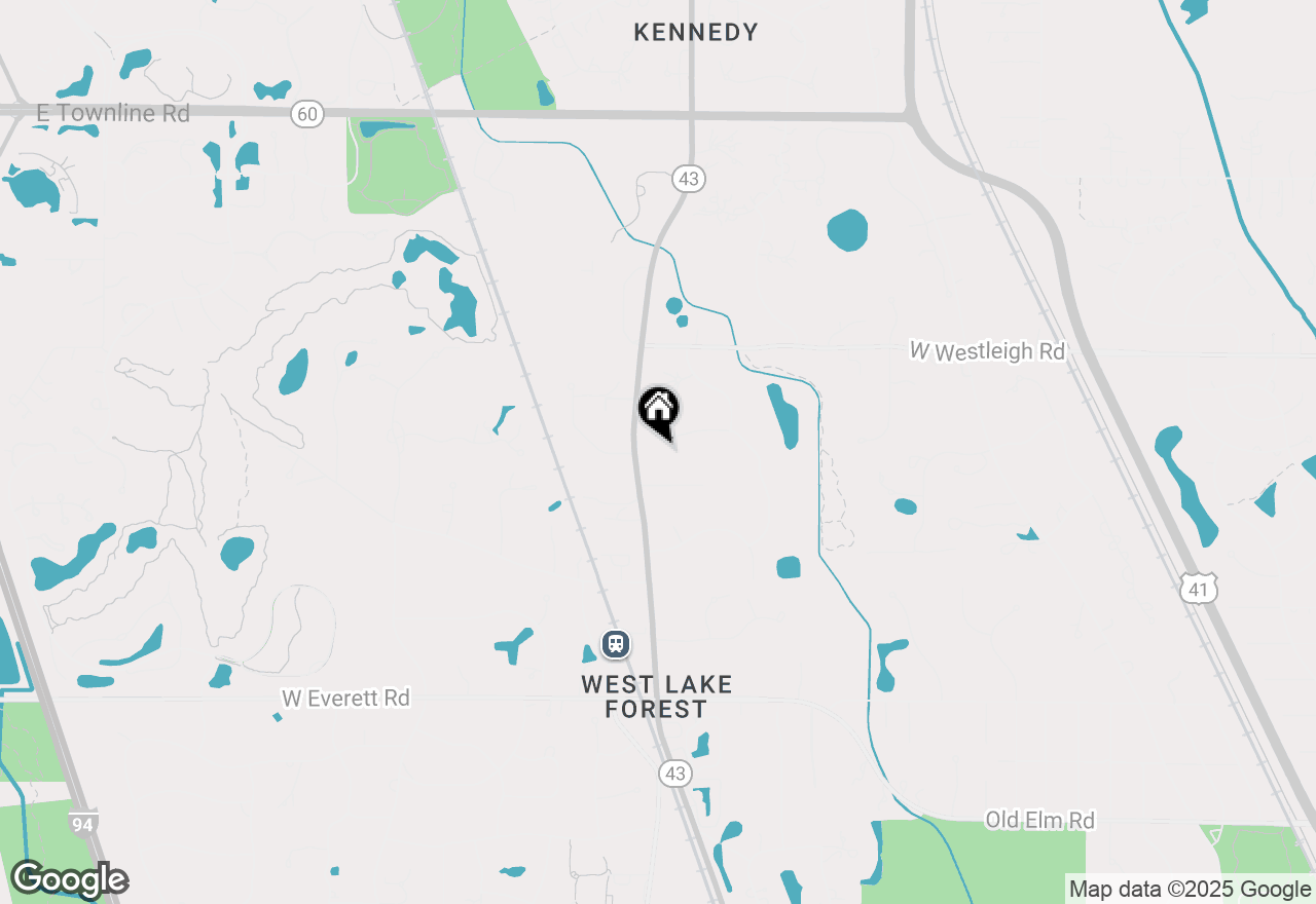 Map of 1041 Newcastle Drive, Lake Forest, IL 60045