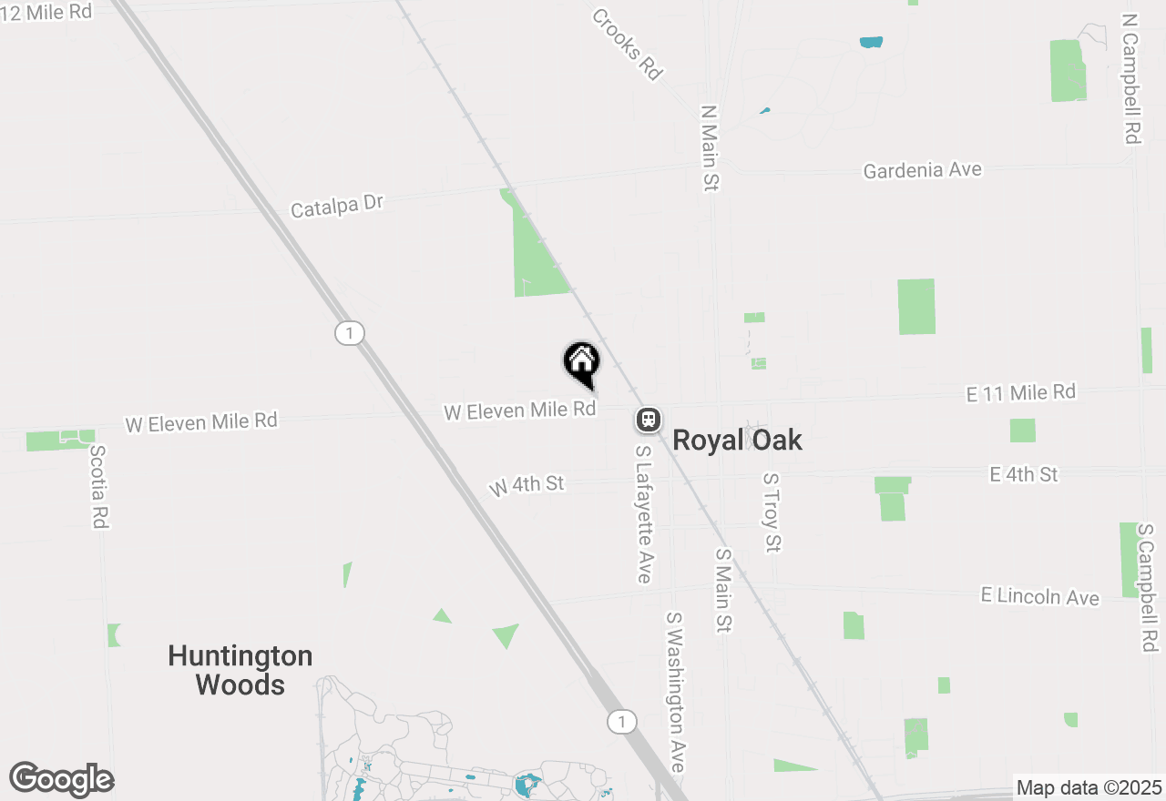 Map of 670 W 11 Mile Road, Royal Oak, MI 48067