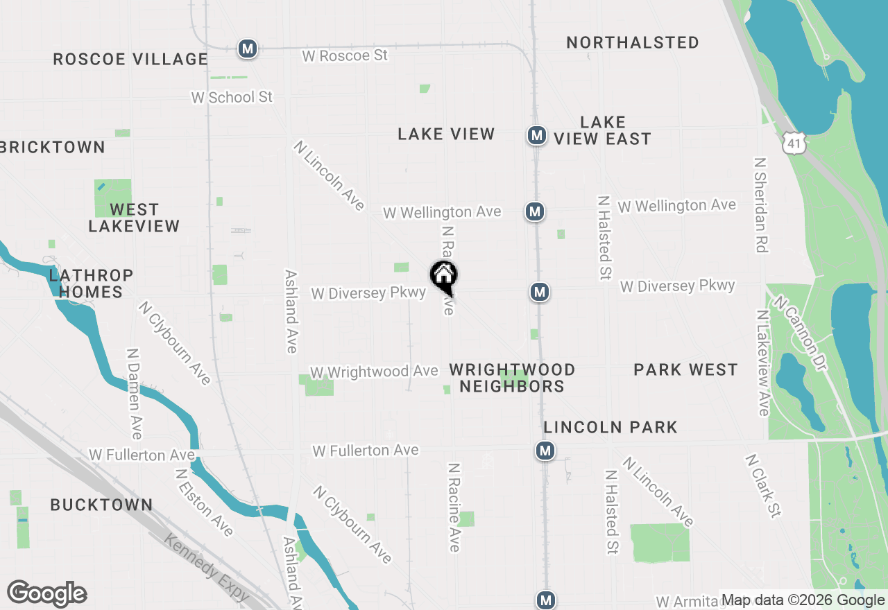 Map of 2738 N Racine Avenue, Chicago, IL 60614