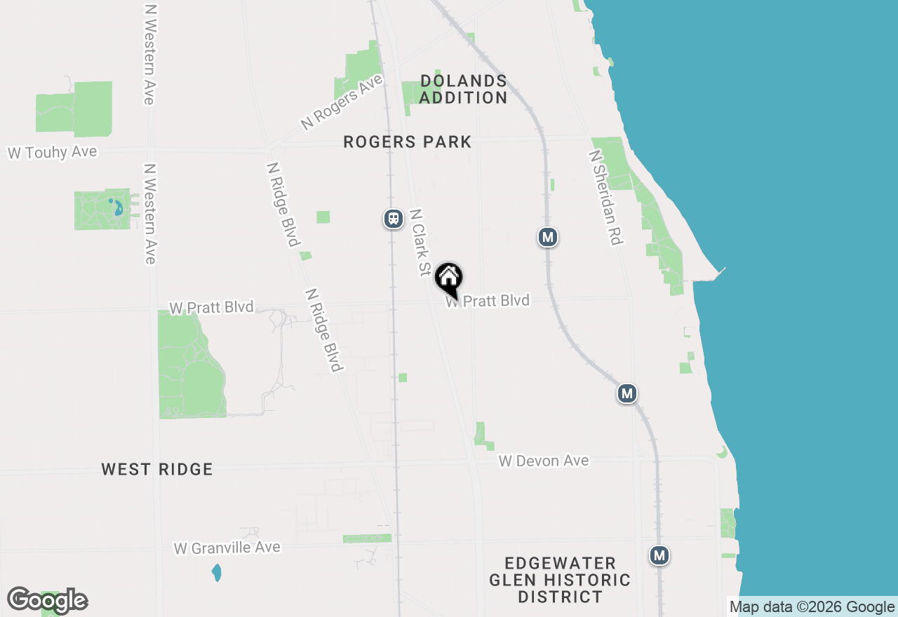 Map of 1663 W Pratt Boulevard #2, Chicago, IL 60626