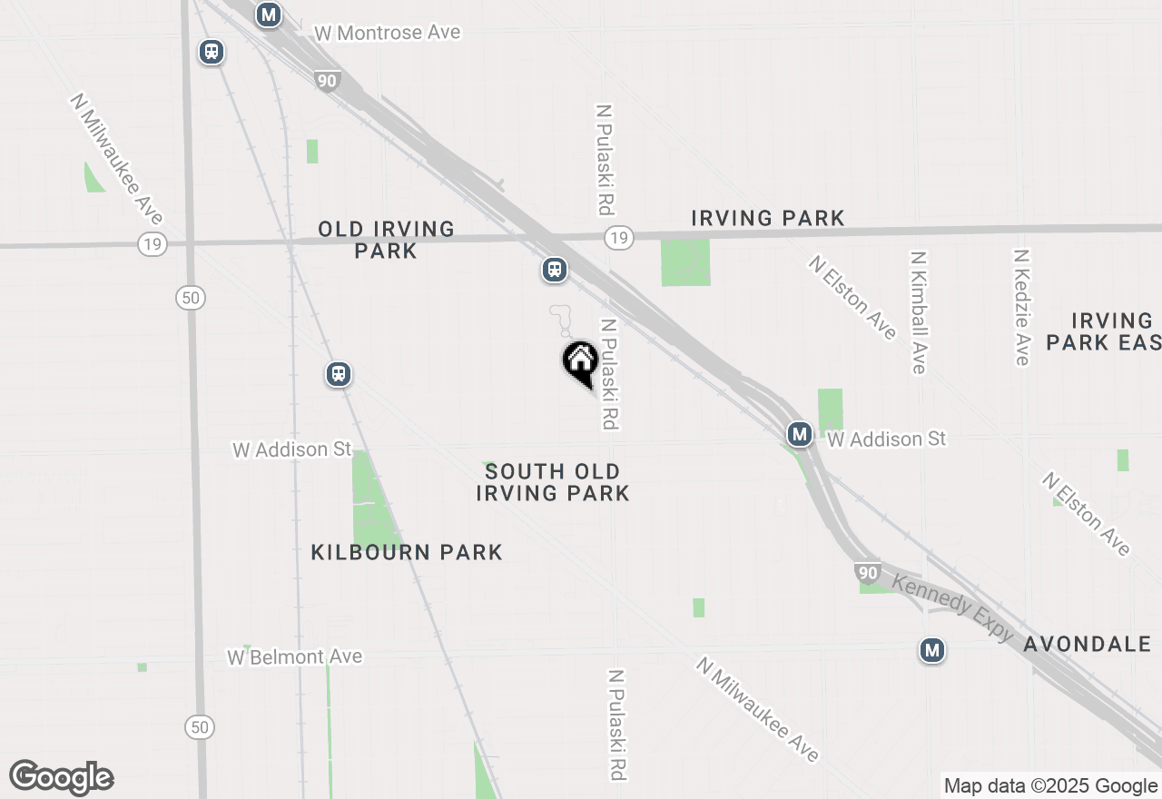 Map of 4033 W Waveland Avenue, Chicago, IL 60641