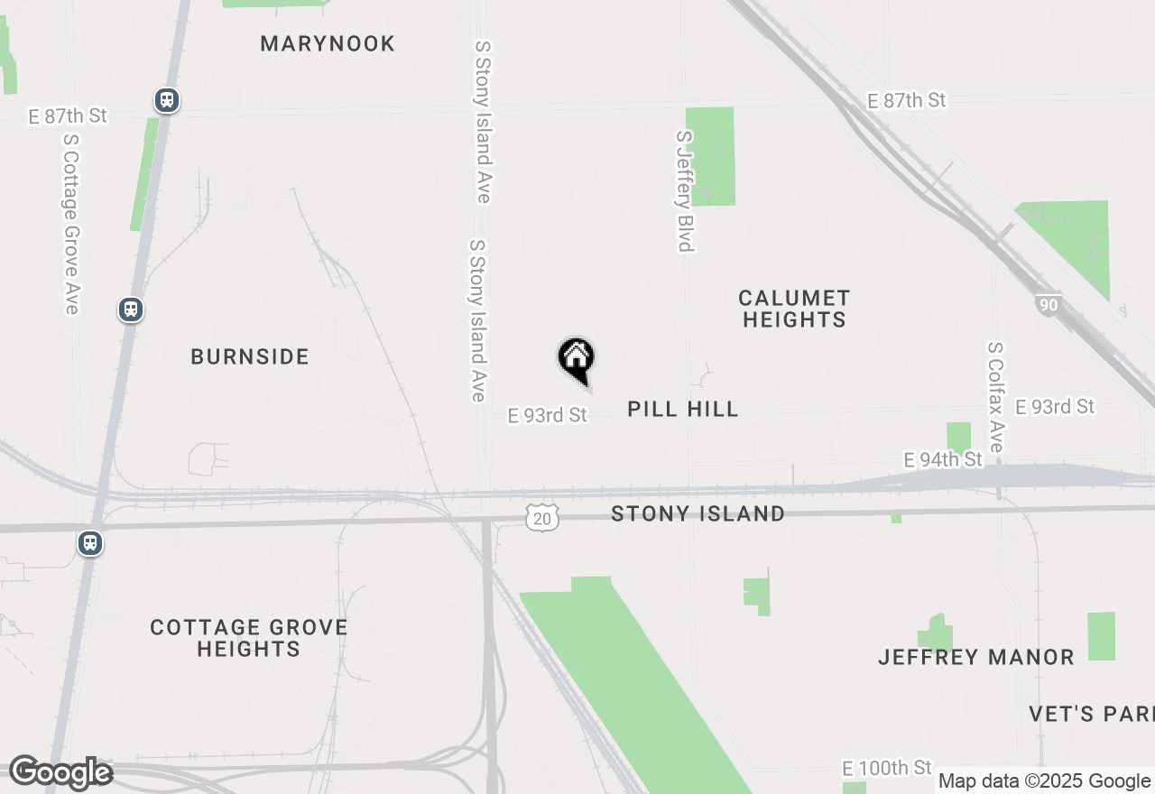 Map of 1747 E 92nd Place, Chicago, IL 60617
