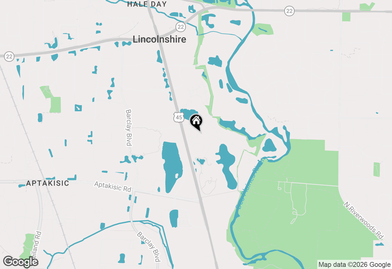 Map of 331 Camberley Lane, Lincolnshire, IL 60069