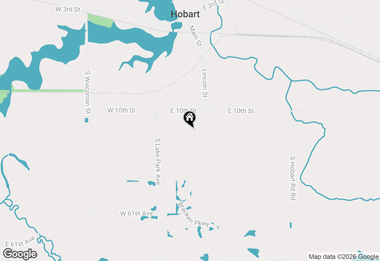 Map of 241 E 11th Place, Hobart, IN 46342