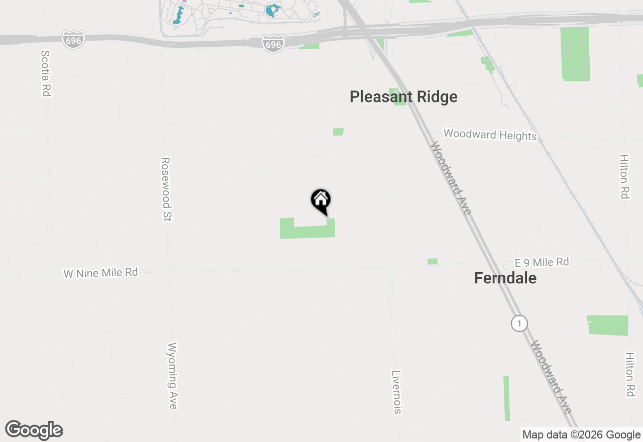 Map of 861 W Lewiston Avenue, Ferndale, MI 48220