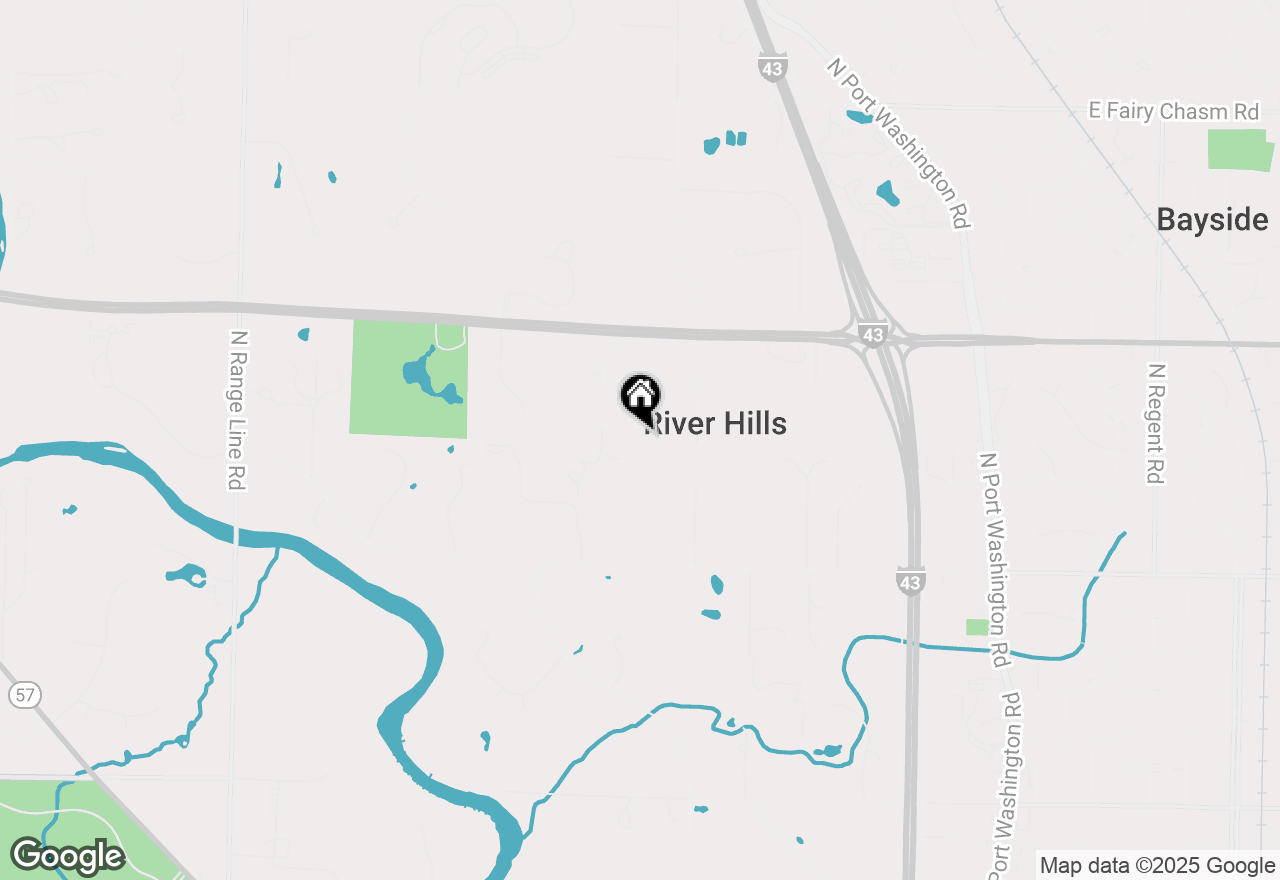 Map of 1445 W Heather Ln, River Hills, WI 53217