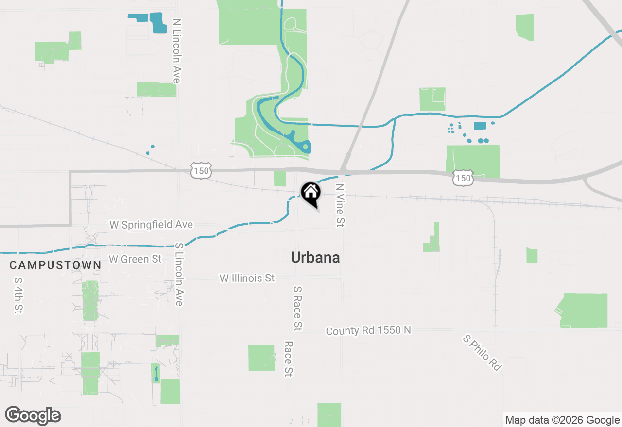 Map of 201 N Broadway Avenue, Urbana, IL 61801