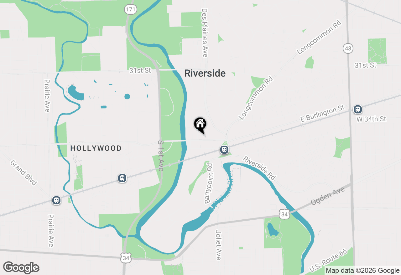Map of 96 Forest Avenue #2, Riverside, IL 60546