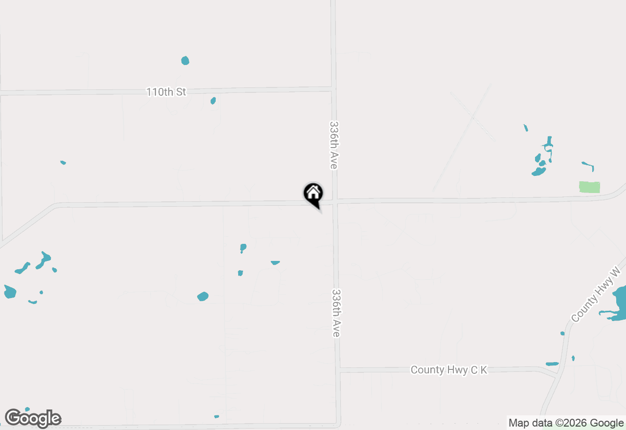 Map of 33719 116th St, Twin Lakes, WI 53181