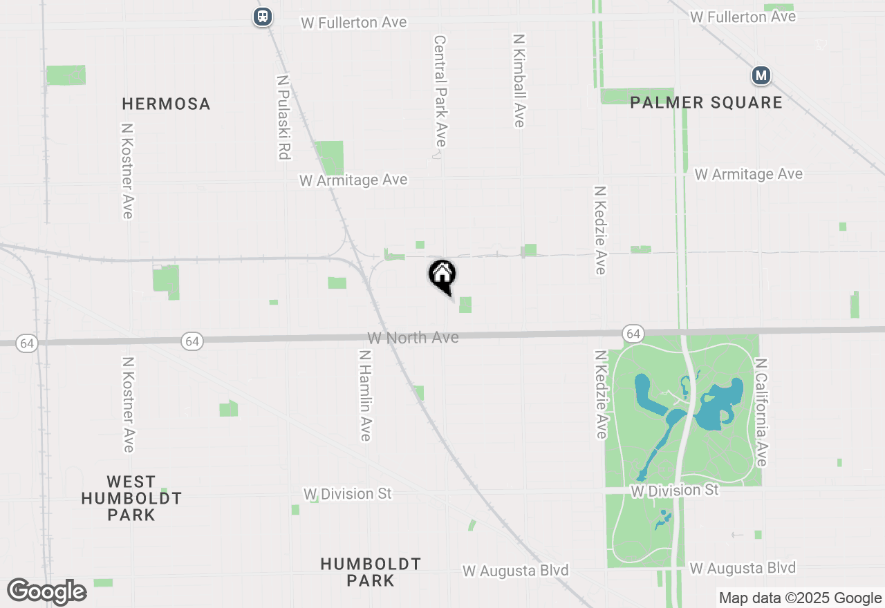 Map of 1648 N Central Park Avenue, Chicago, IL 60647