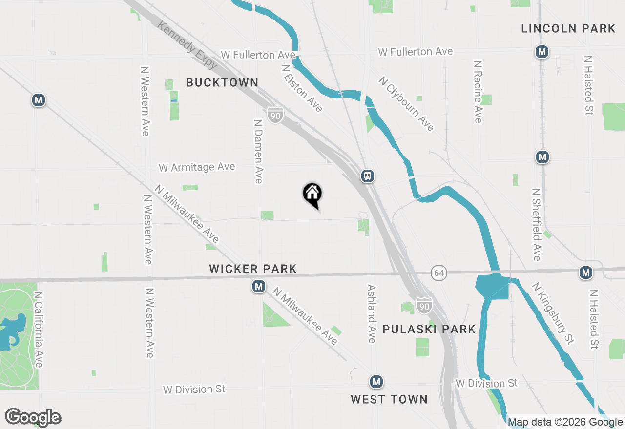 Map of 1808 N Wood Street, Chicago, IL 60622