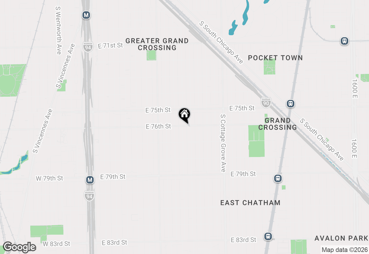 Map of 7601 S Rhodes Avenue, Chicago, IL 60619