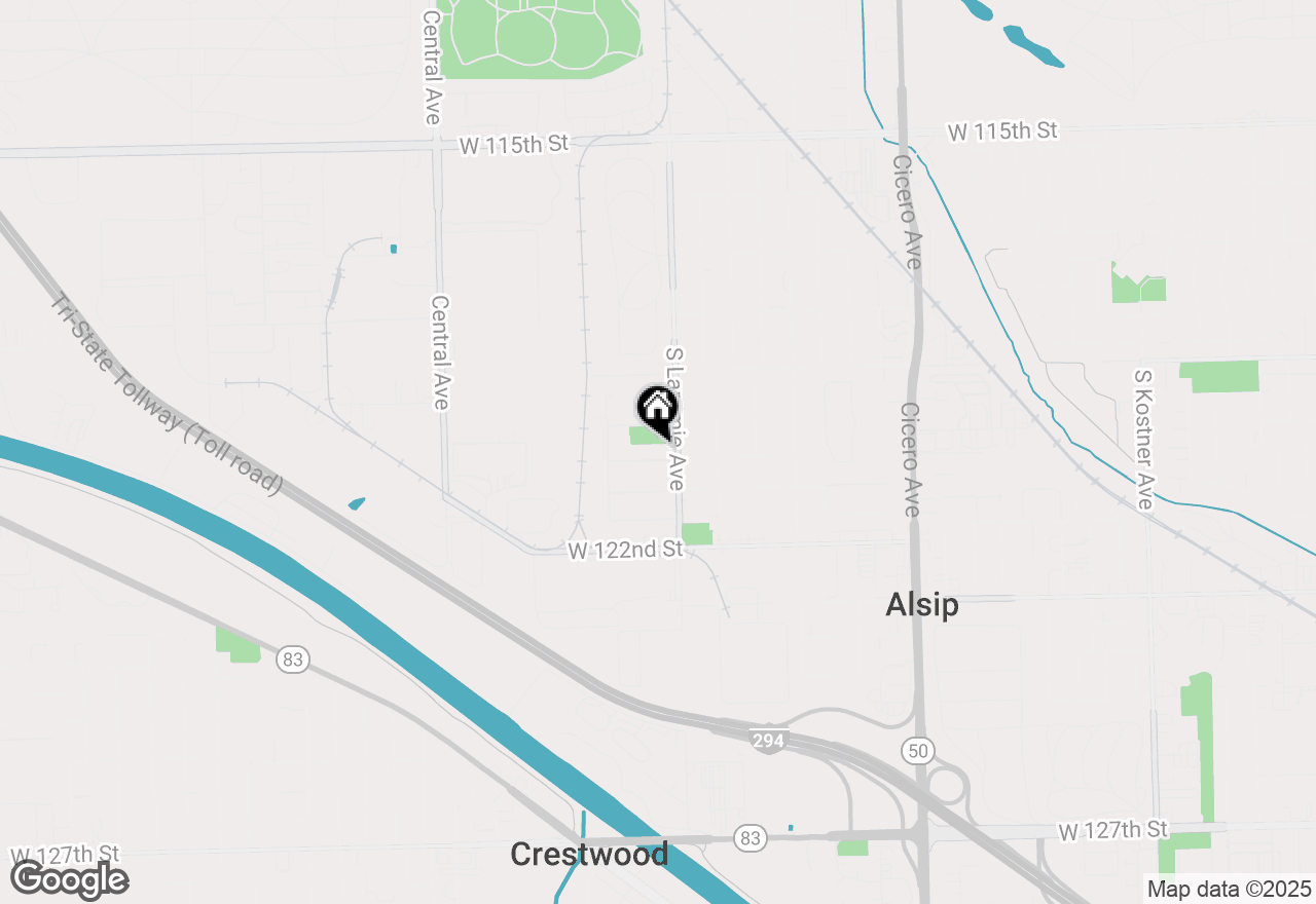 Map of 5212 W 120th Place, Alsip, IL 60803