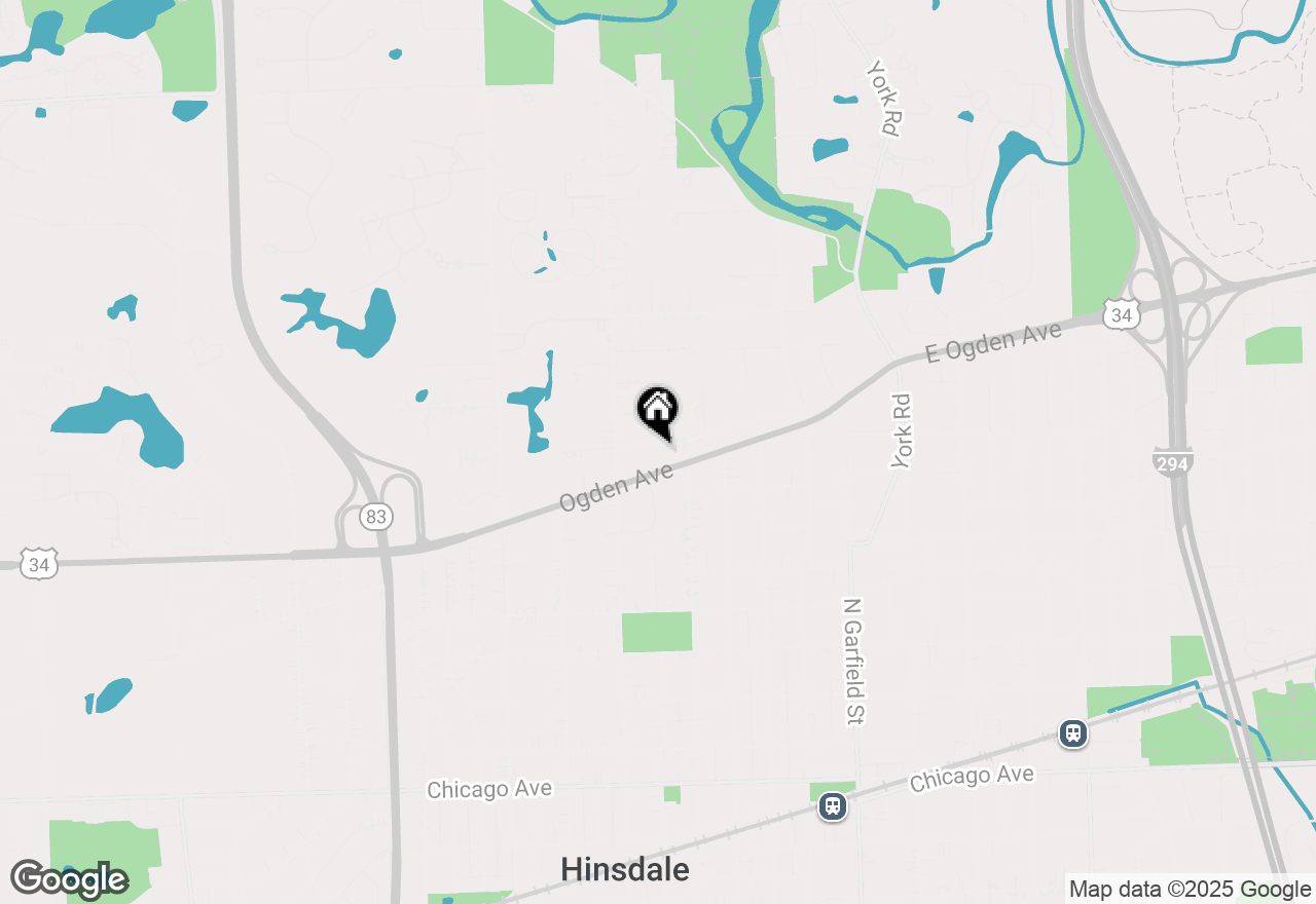 Map of 412 Bonnie Brae Road, Hinsdale, IL 60521